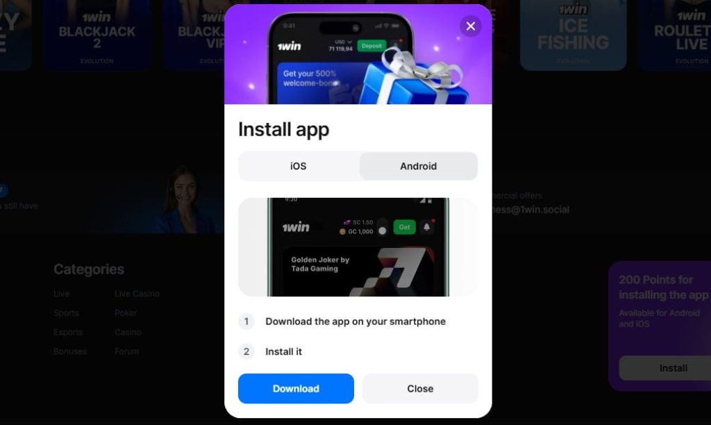 1win apk