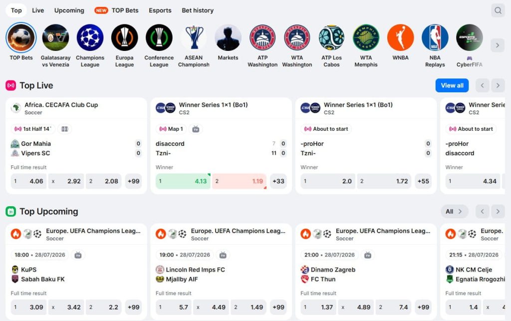 1win betting