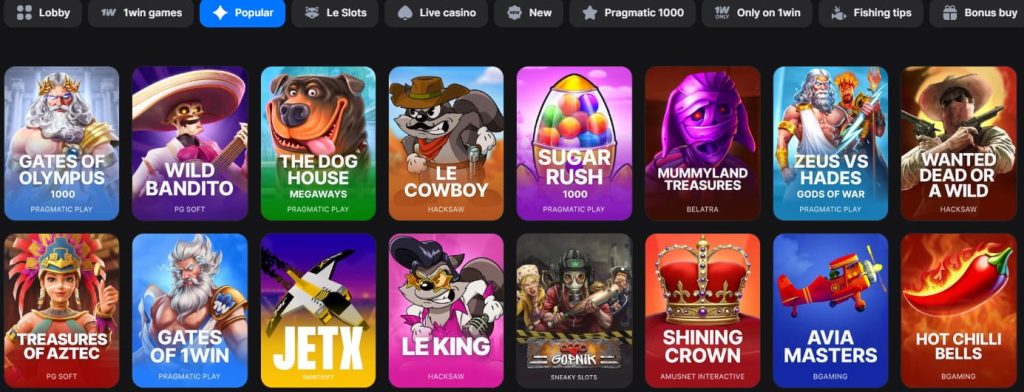 1win slots